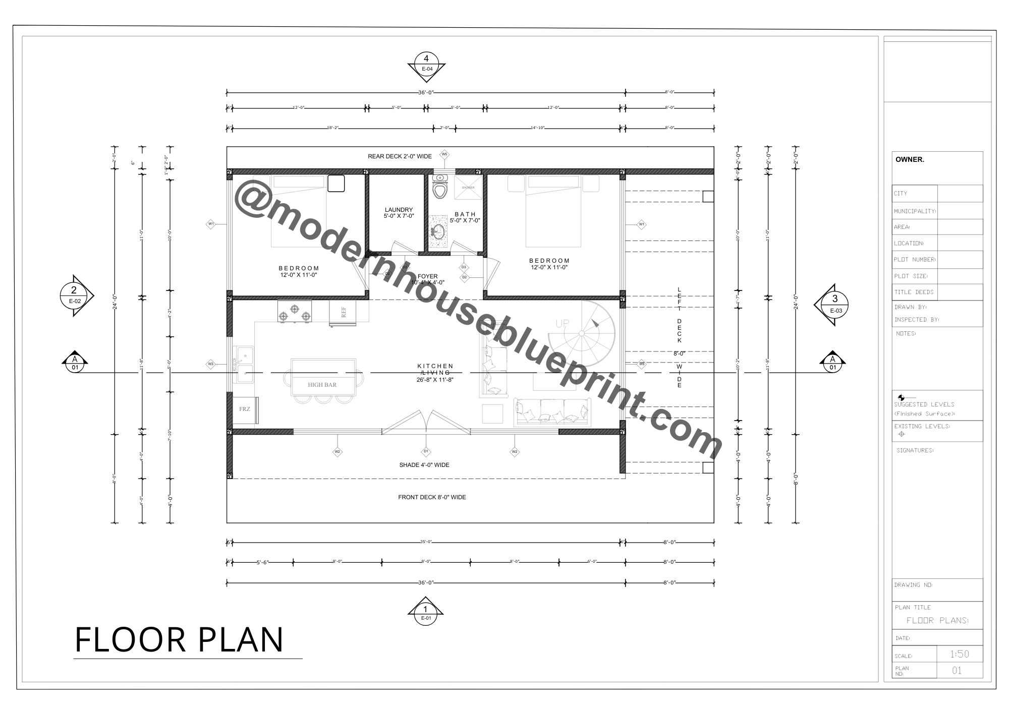 Sample cabin plan set, sheet 2