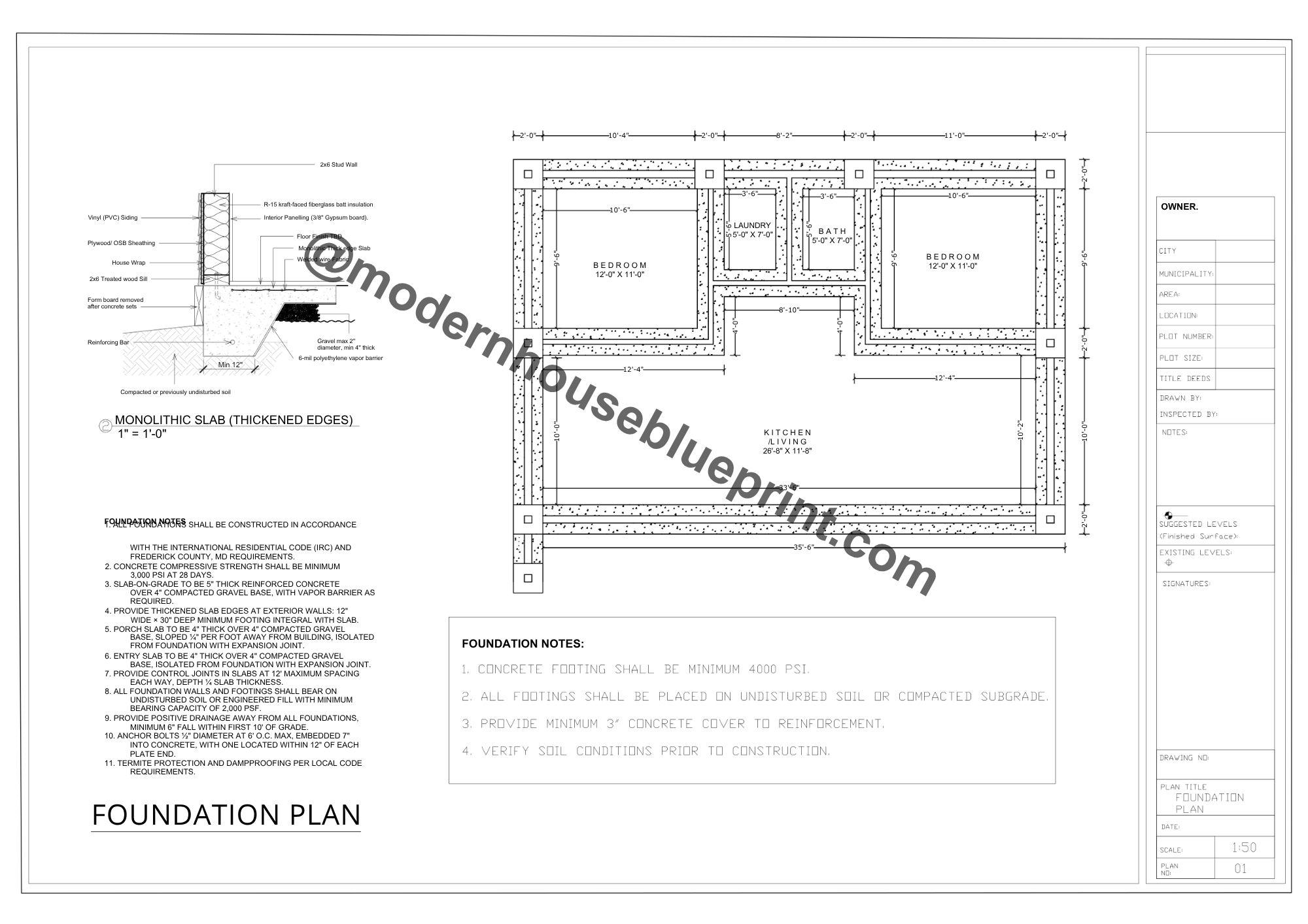 Sample cabin plan set, sheet 12