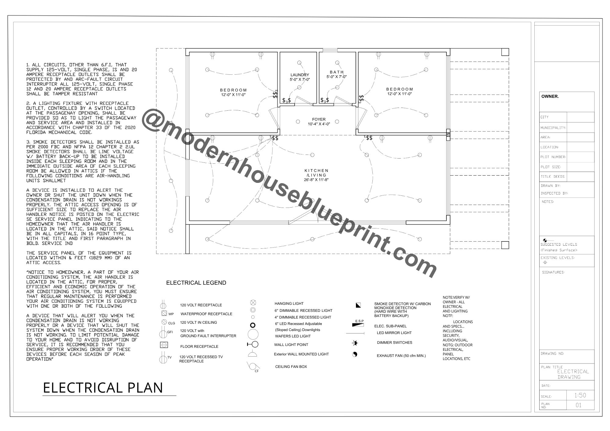 Sample cabin plan set, sheet 13
