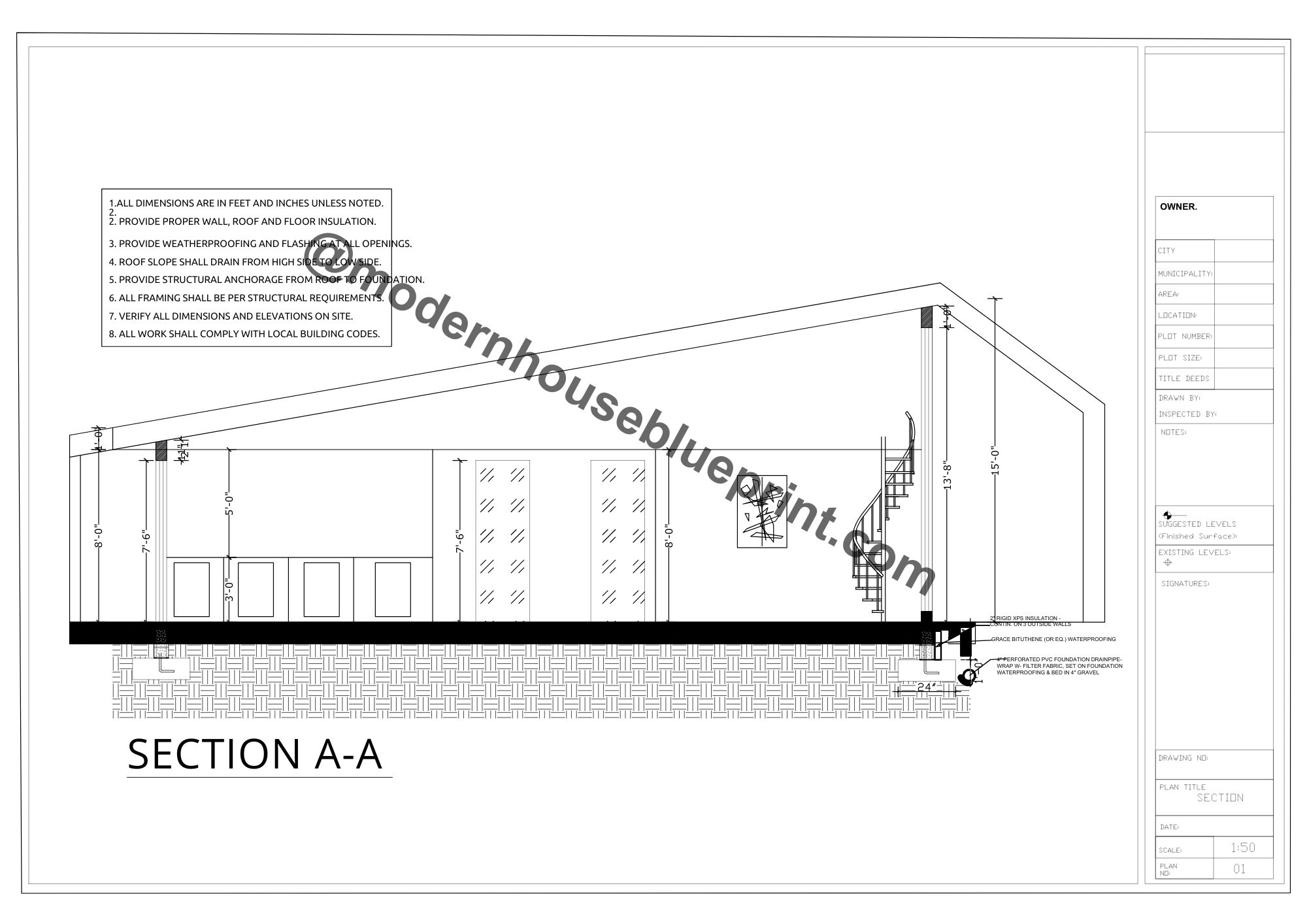 Sample cabin plan set, sheet 8