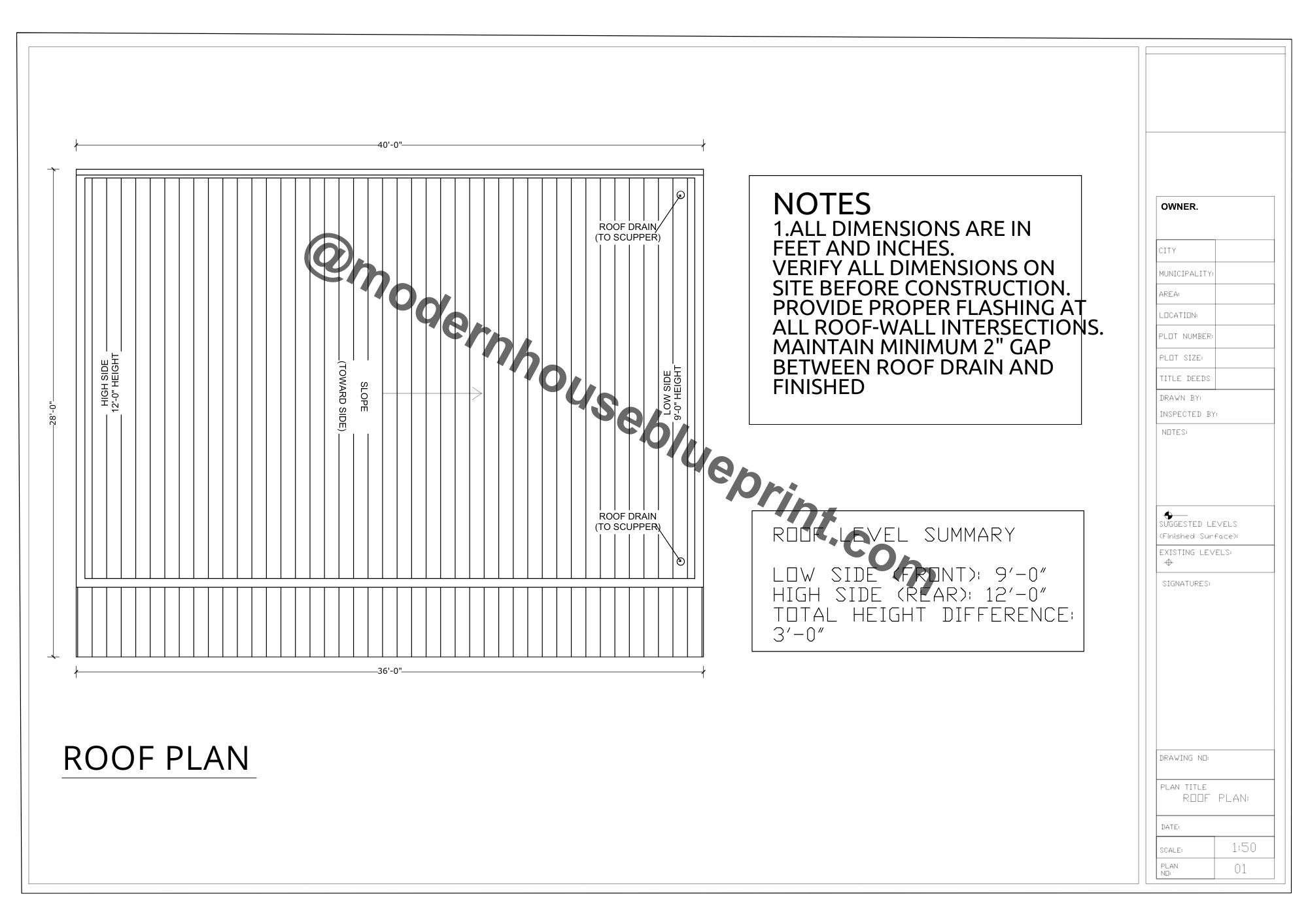 Sample cabin plan set, sheet 10